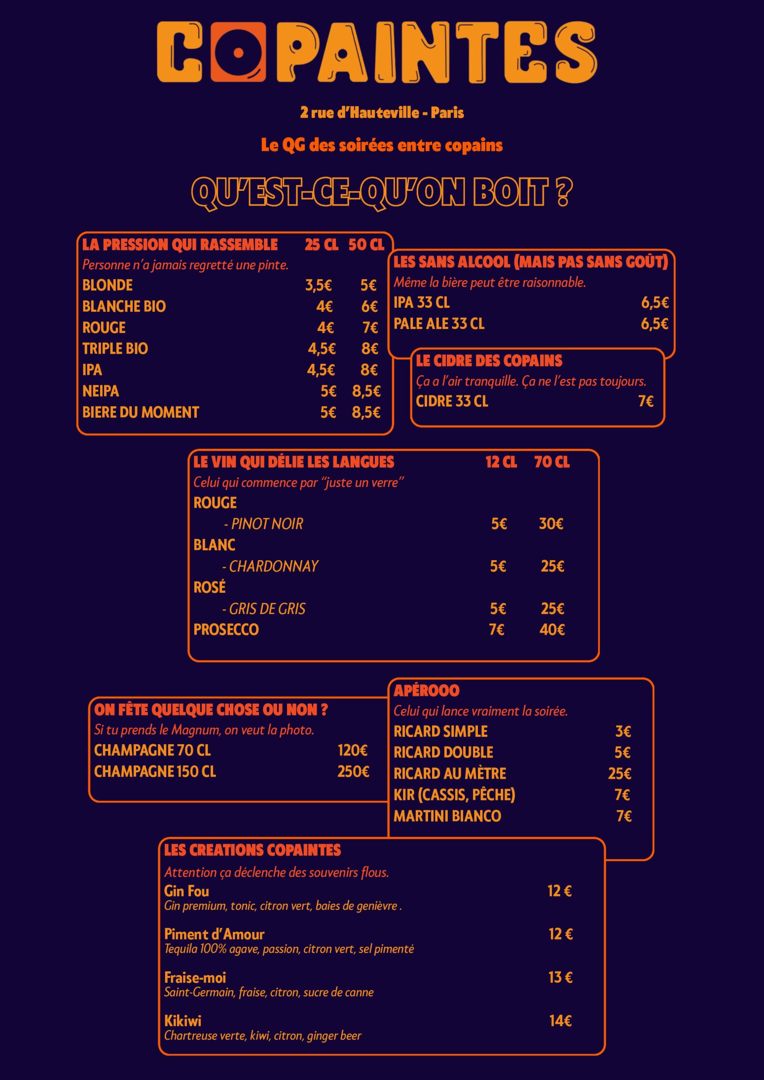 Carte COPAINTES